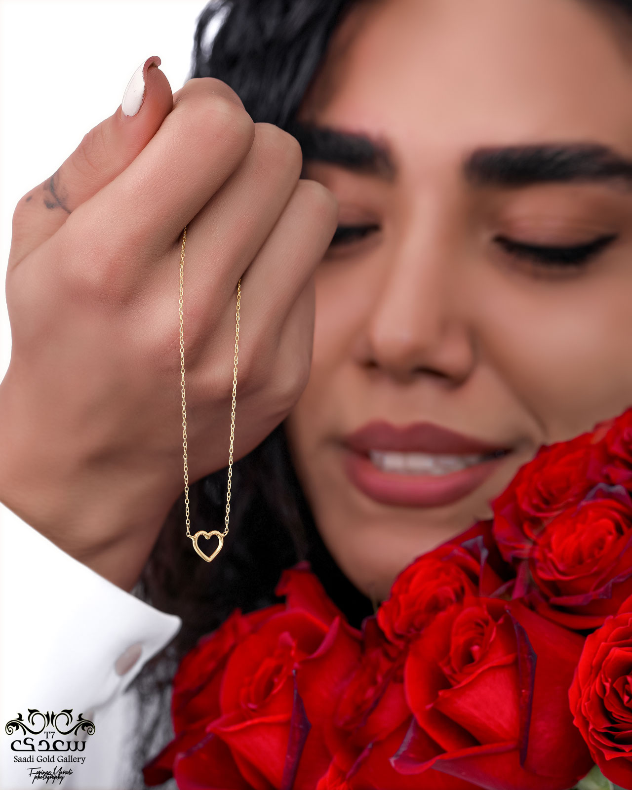 a heart necklace